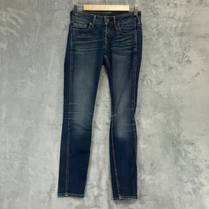 True Religion Halle Mid Rise Super Skinny Blue Stretch Jeans Size W24 L28 - Picture 1 of 10
