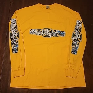 Vintage Island Choppers Hawaii Biker Shirt 2XL Long Sleeve Grunge Y2K Motorcycle - Picture 1 of 6
