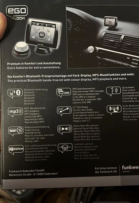 KIT VOITURE MAINS LIBRES FUNKWERK EGO FLASH BLUETOOTH MAINS LIBRES AVEC AFFICHAG - Photo 1/4