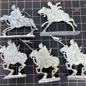 Berliner Zinnfiguren Tin Flats Mounted Cavalry Huns On Horseback Toy Soldiers - Picture 1 of 9
