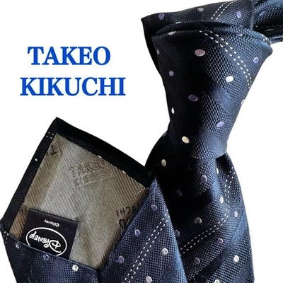 Corbata Takeokikuchi Disney Mickey Azul Marino Punto Rayas Usada Foto 1 de 4