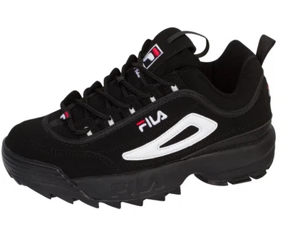 Fila Disruptor II Runnning kids Youth Size 4.5 Black White New Original - Image 1 of 4