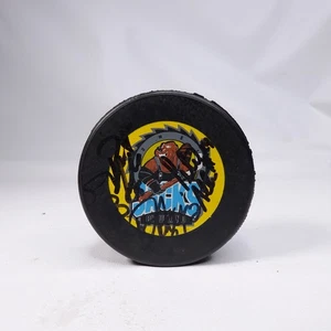 Vintage Cleveland Lumberjacks Hockey Puck Used Signed - Picture 1 of 5