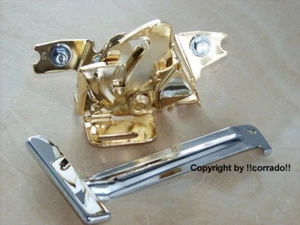 >vergoldet+verchromt< Haubenschloss Golf 3, VW_VR6,G60,16V Schloss >chrom+gold< - Bild 1 von 1