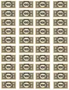 Monopoly Money 100's 2025 Genuine Official One Hundred Dollar Notes 10-40 Pack - Picture 1 of 10