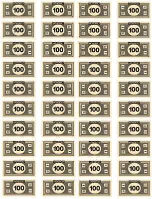 Monopoly Money 100's 2025 Genuine Official One Hundred Dollar Notes 10-40 Pack - Image 1 of 4