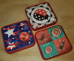 3 juegos de 4 posavasos de plástico Coca Cola 1997-1998 - Imagen 1 de 7