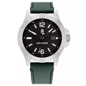 189€ Uhr Tommy Hilfiger 1710531 Ryan Le Man 46mm Edelstahl Grün Neu in OVP - Bild 1 von 6