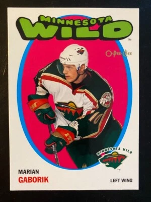 Marian Gaborik  2001-02 O-Pee-Chee Hockey Heritage #18 Minnesota Wild - Image 1 of 2