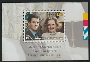 EDSROOM-O7230 Liechtenstein 1005 MNH 1993 Complete Souvenir Sheet Royal Marriage - Picture 1 of 1