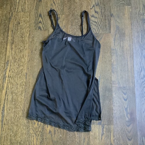 UNDERCOVER Abito Vintage Victoria’s Secret Y2K Nero Trasparente Slip Chemise Negligee Small