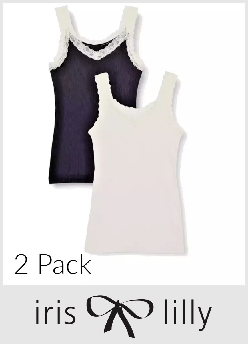 Girls Cotton Camisole Undershirts 9-Pack - Tagless Spaghetti Strap Tank Tops (2T-16)
