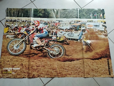 2 POSTER CORRADO MADDII- ITALO FORNI MOTOCROSS 1978 58X86 DUCATI 125-BETA 500 - Immagine 1 di 4