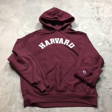 CHAMPION REVERSE WEAVE HARVARD Football Hoodie M Sweatshirt VTG Embroided Heavy