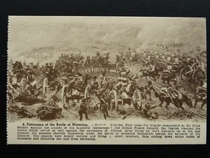 Panorama of BATTLE OF WATERLOO (4) Wellington & Napoleon c1912 Postcard by PIB - Picture 1 of 3
