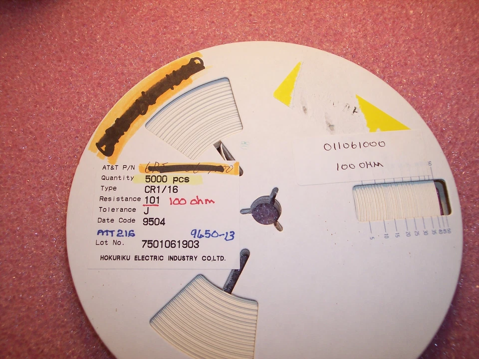 CANTIDAD (5000) 100 Ohm 1/16W 5% 0603 SMD CHIP RESISTENCIAS CR1/16-101J HOKURIKU ELEC Foto 1 de 1