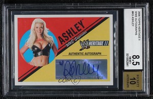 2006 Topps Heritage II WWE Auto Ashley Massaro Ashley BGS 8.5 Rookie Auto RC