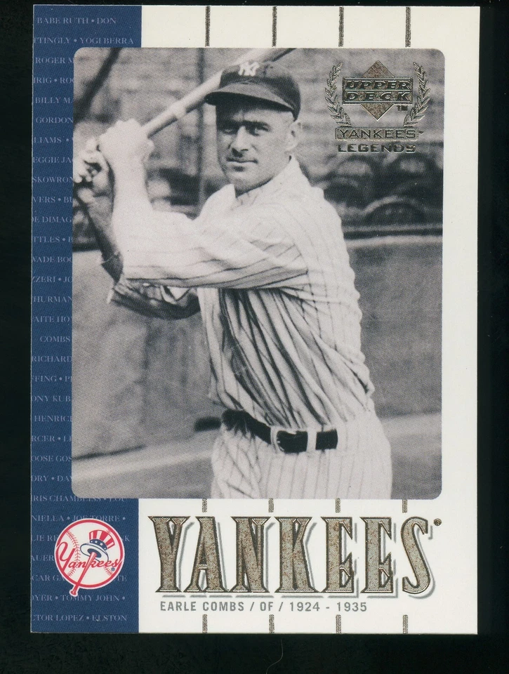Earle Combs 2000 Upper Deck Yankees Legends #19 EX o mejor Foto 1 de 2