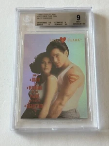 1995 Skybox TV Lois & Clark SUPERMAN Teri Hatcher Dean Cain HOLOFOIL Card BGS 9 - Picture 1 of 3