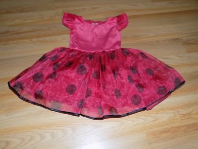 Talla 3-4 Gymboree Rojo Negro Ladybug Dama Insecto Halloween Disfraz Vestido Tutú Usado en Excelente Condición Foto 1 de 4