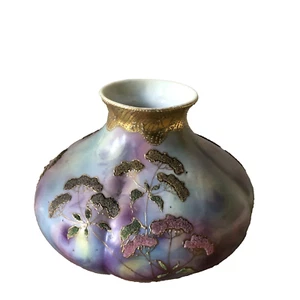 Lovely Japanese Nippon Coralene Tree Canopy Design Vase - Picture 1 of 24