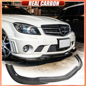 For Benz W204 C63 2008-2011 Carbon Fiber Front Bumper Lip Spoiler Splitters - Picture 1 of 11