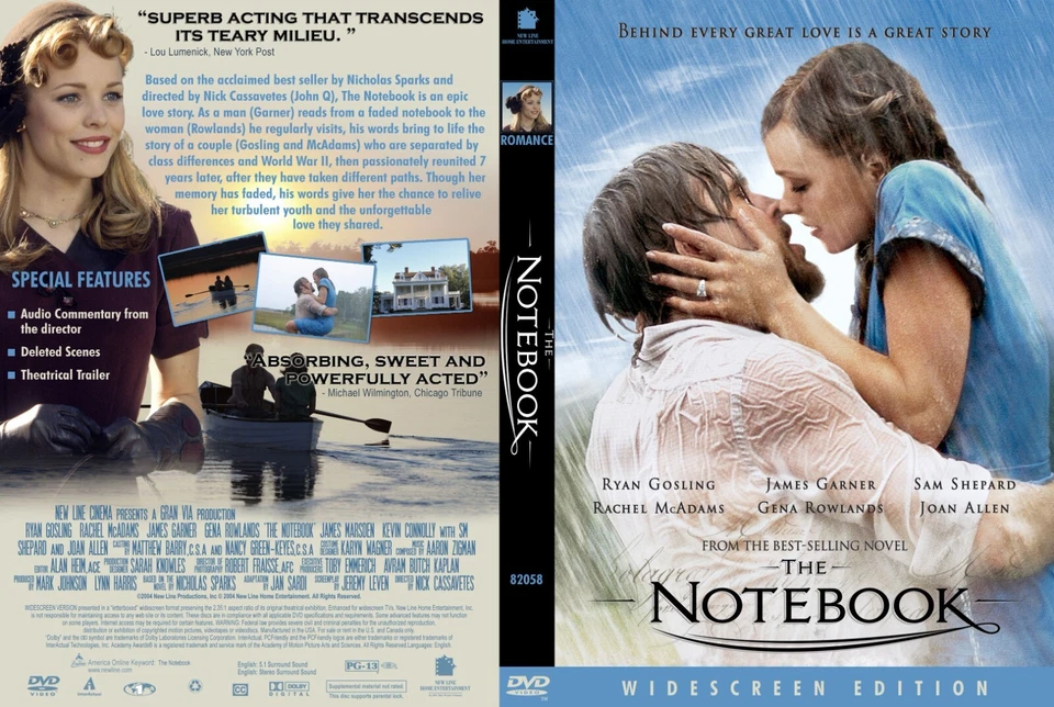 The NOTEBOOK DVD Disk Only ~ No Art, Case or Tracking Foto 1 de 1