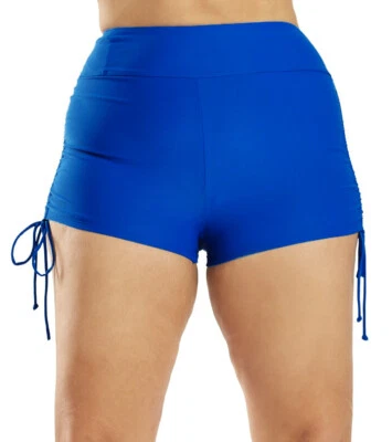 Beach House Adjustable Side Tie Swim Short 22W Plus Size Blue Blake NWT - Image 1 of 4