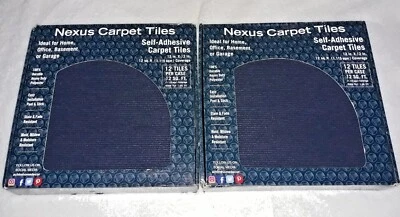 2 juegos - Azulejos autoadhesivos para alfombras Nexus 12x12 - 12 azulejos/12 cuadrados Pies - Azul Foto 1 de 3
