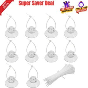 Uniclife 10 Pack Aquarium Suction Cups and 20 Pieces Adjustable Zip Ties Cables - Picture 1 of 8