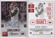 2015 Panini Prestige Extra Points Red Signatures Chris Conley Rookie Auto RC