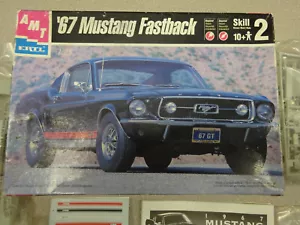 Vintage AMT Ertl 1967 Ford Mustang Fastback 1/25 #6631 Open Box Sealed Parts - Picture 1 of 9