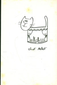 Cabinet de curiosité réédition planche affiche A3 humour chat telet  Siné - Foto 1 di 1