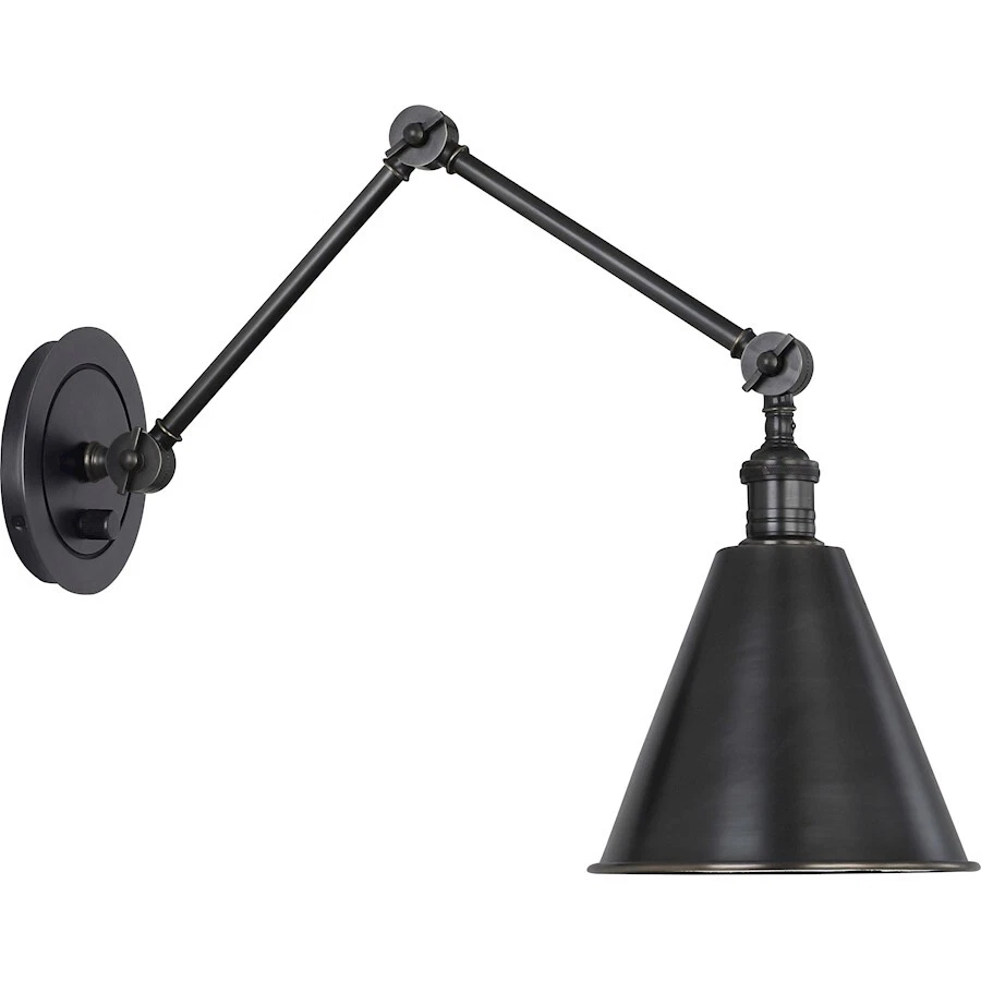 Aplique de pared Robert Abbey aleación 1 luz, pátina profunda bronce - Z2418 Foto 1 de 1