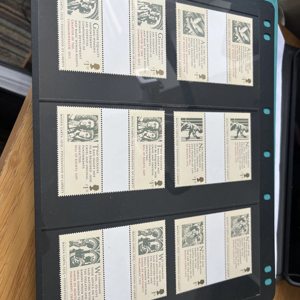 2015 MAGNA CARTA SET IN GUTTER PAIRS (12x1st Class) - Image 1 of 1