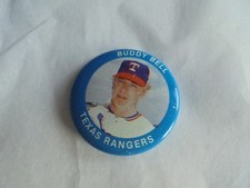 Vintage 1984 MLB Baseball Buddy Bell Texas Rangers Fun Food Advertising Pinback