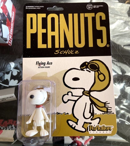 Peanuts Flying Ace Snoopy Super7 ReAction Figure 3.75’’ Charles Schulz Cover