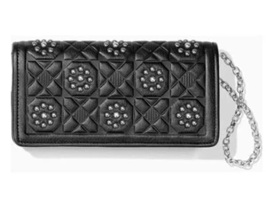 NWT Brighton Pretty Tough Rockmore Embossed Black Leather Wallet MSRP $185 - Picture 1 of 18
