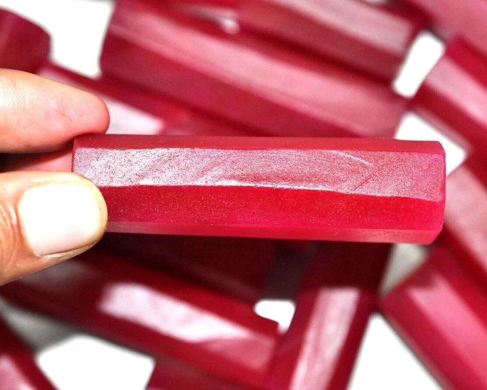 Natural 5000 Ct Lot Earth Mined Ruby Huge Rough Red Rod Rough loose Gemstone - Image 1 of 4