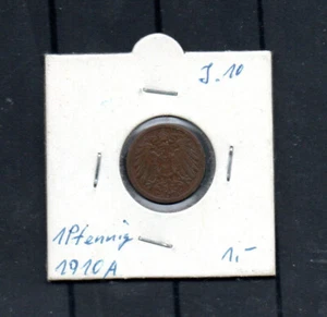 German Reich Kaiserreich 1 Pfennig 1910 A + 1905 A - Picture 1 of 6