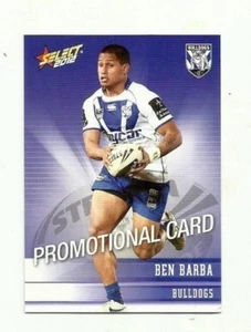 2012 NRL SELECT CHAMPIONS CANTERBURY BULLDOGS BEN BARBA PROMO CARD - Picture 1 of 1