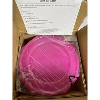 New LocknLock Lock & Lock 5-piece Nestable Variety Bowl Storage Set Raspberry - Image 1 of 3