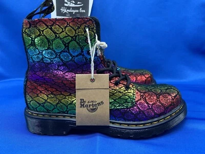 Dr. Marten's Unisex 1460 Pascal Y Croc Gamuza Metálica 26187001 Mujer Talla 5 Nuevo Foto 1 de 4