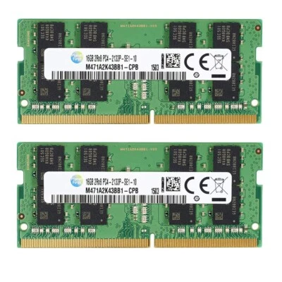 Samsung 32GB (2X16GB) DDR4 2133MHz PC4-17000 SODIMM Memory Ram M471A2K43BB1-CPB - Image 1 of 4