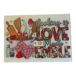 8x11 Taglio in vetro temperato~San Valentino~Cucina~Sale e pepe~Utensili ~Regalo - Foto 1 di 1