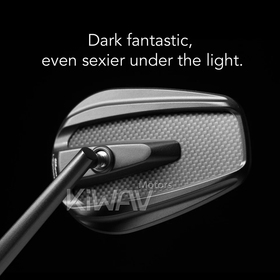 Espejos retrovisores de carenado Mamba alfombrilla de carbono real delgada para Kawasaki Ninja ZX ZZR Foto 1 de 4