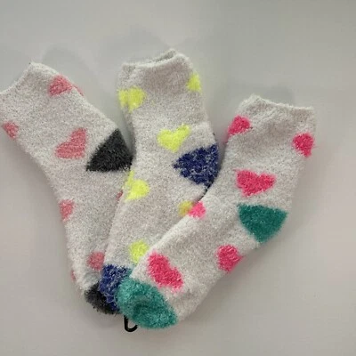 Lote de 3 calcetines de colección 9-11 corazones para mujer multicolor NOS acrílico poliéster Foto 1 de 4