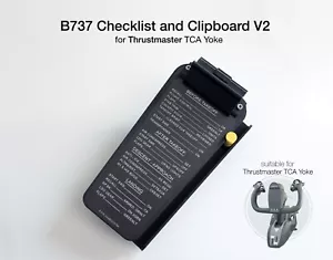 Lista de verificación tipo 737 y portapapeles para Thrustmaster TCA Yoke Boeing Edition - Imagen 1 de 6