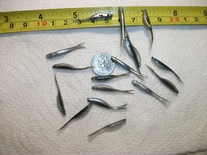 200-1 1/4" FLUKES-crappie-panfish-soft minnows-grubs-fish-lures-jigs-split tails - Picture 1 of 5