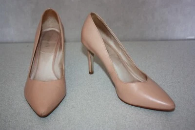 MINELLI Escarpins Cuir Beige Rosé Talons Fins T 39 BON ETAT - Photo 1/4